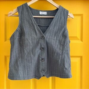 Northern Reflections Gray/Green Stripe Vest